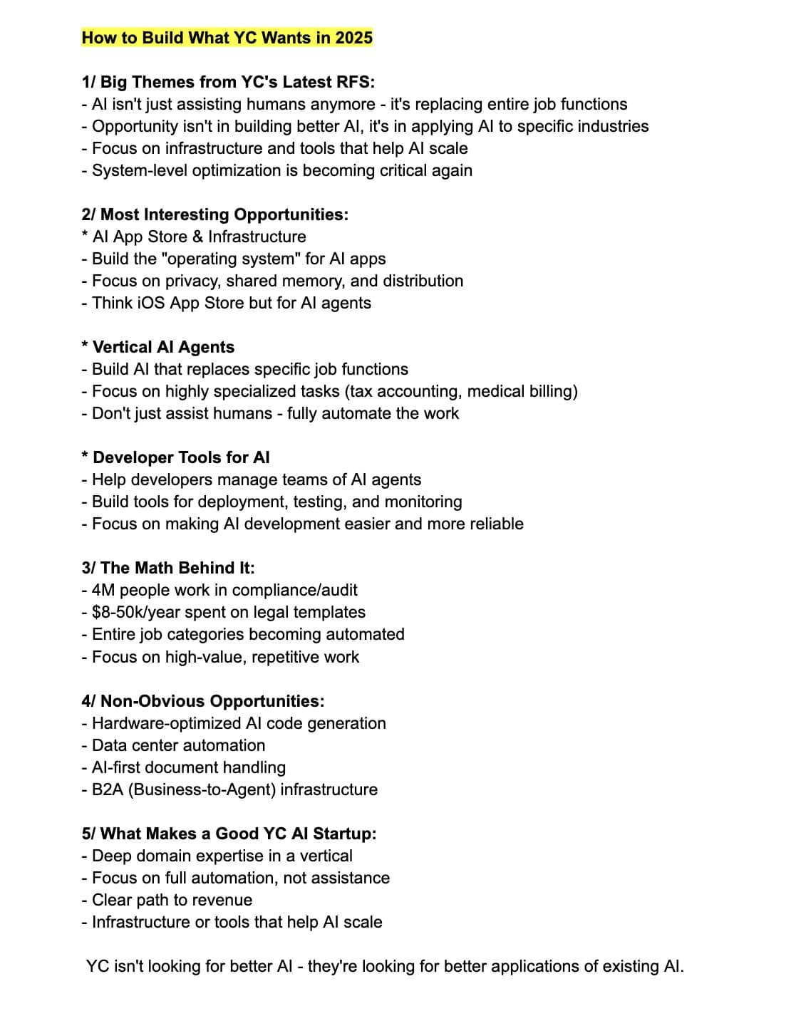 Chia sẻ của quỹ đầu tư YC về các tiêu chí mà họ muốn đầu tư vào các startup trong thời gian tới